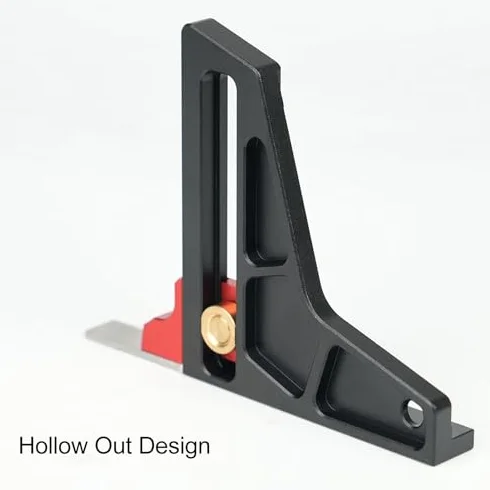 Calibro di Altezza in Lega di Alluminio 0-50 mm Strumento per Lavorazione del Legno Righello di Profondità