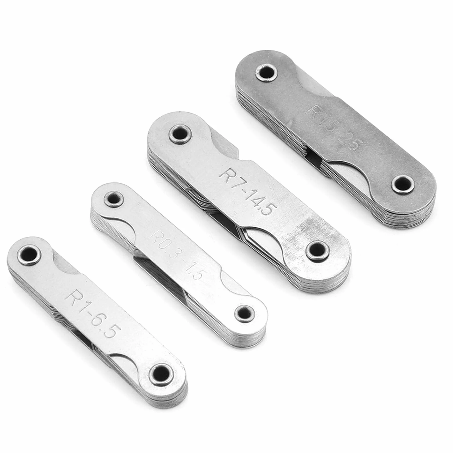 Raggio Strumento di misura convesso concavo in acciaio inossidabile R0.3-1.5 R1-6.5 R7-14.5 R15-25 per costruttori utensili stampi
