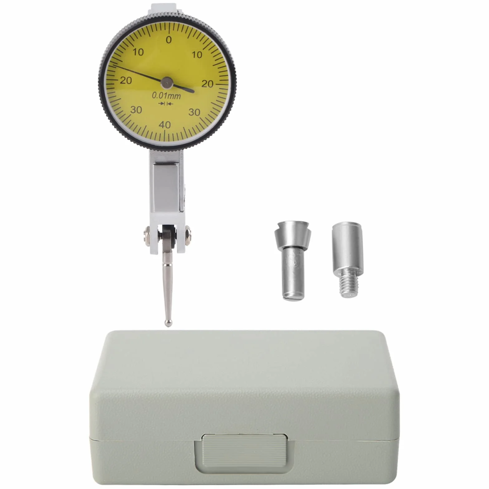 Indicatore di Test del Quadrante, Calibro DTI 0-0,8 mm, Precisione 0,01 mm per Misurazioni ad Alta Precisione con Regolazione a 240°, Design Completamente Chiuso