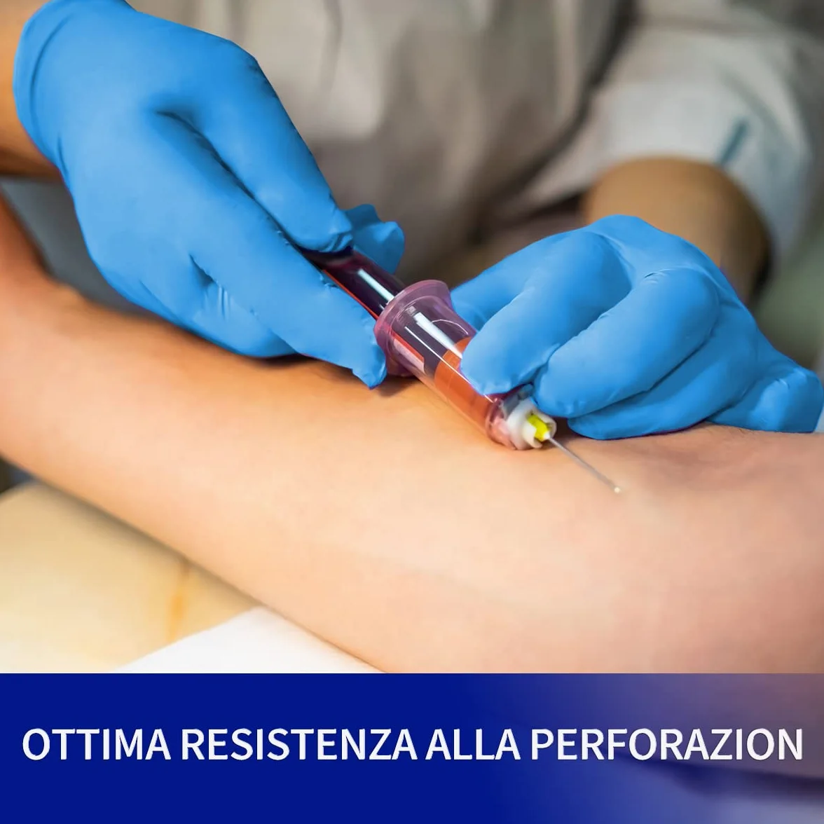 Guanti monouso da esame in Nitrile Blu Taglia L 100 pezzi Senza polvere Ipoallergenici CE EN374 EN455 3,5 Mil