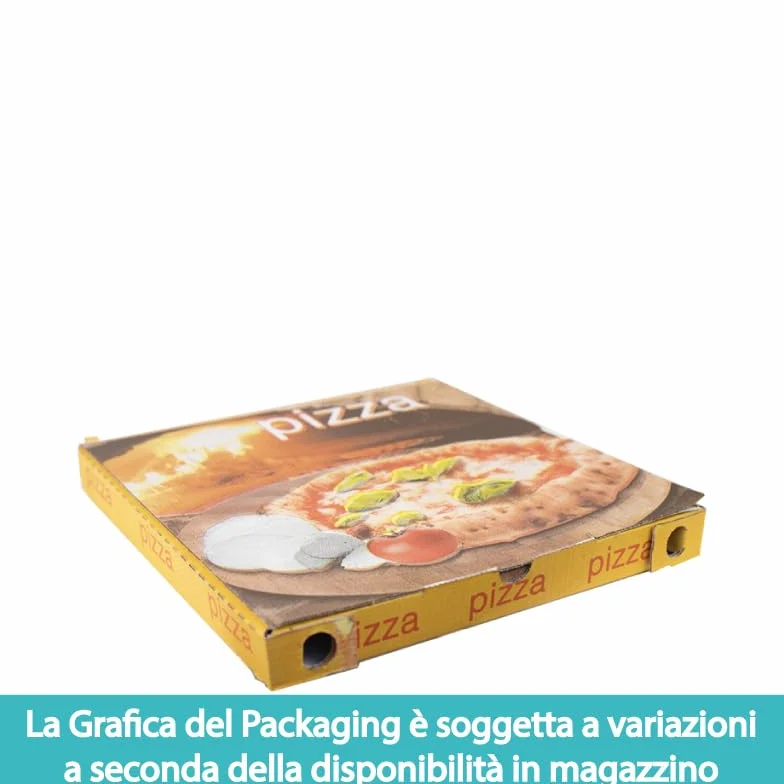 VIRSUS Scatola Pizza 32x32 h 3cm Cartone Termico da asporto 100 pezzi