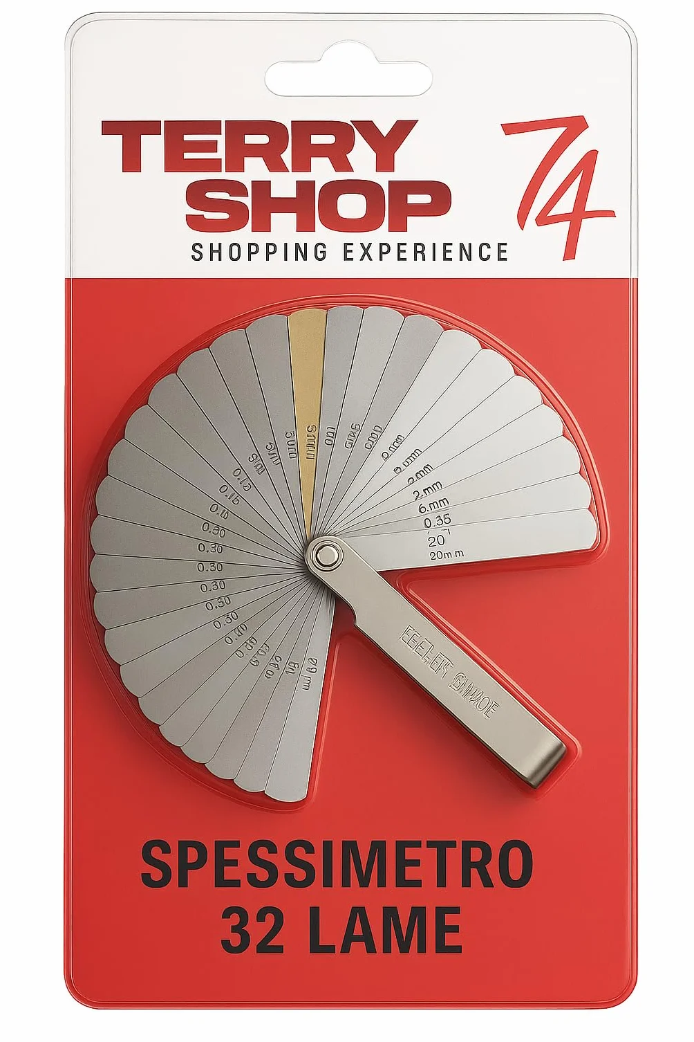 Spessimetro Valvole di Precisione 32 Lame Acciaio Inossidabile 0.04-0.88mm Strumento di Misura Metrici Imperiali