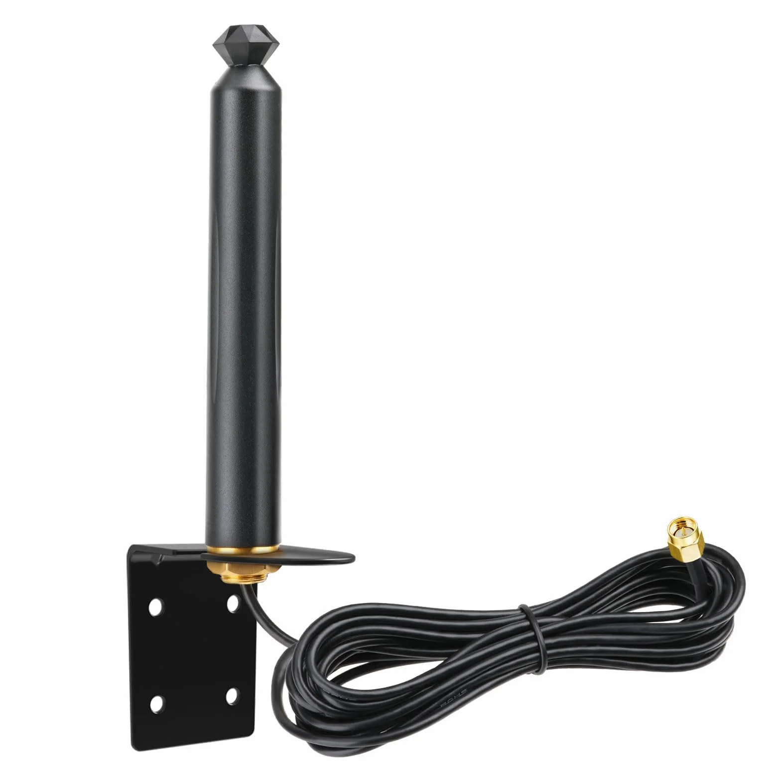 Superbat Antenna Esterna 4G LTE Maschio SMA 10dBi Antenna Omnidirezionale Impermeabile 50Ohm 698-2700MHz con Cavo 3m per Telecamere di Sorveglianza Cellulari Spypoint Link Micro Spartan Tactacam