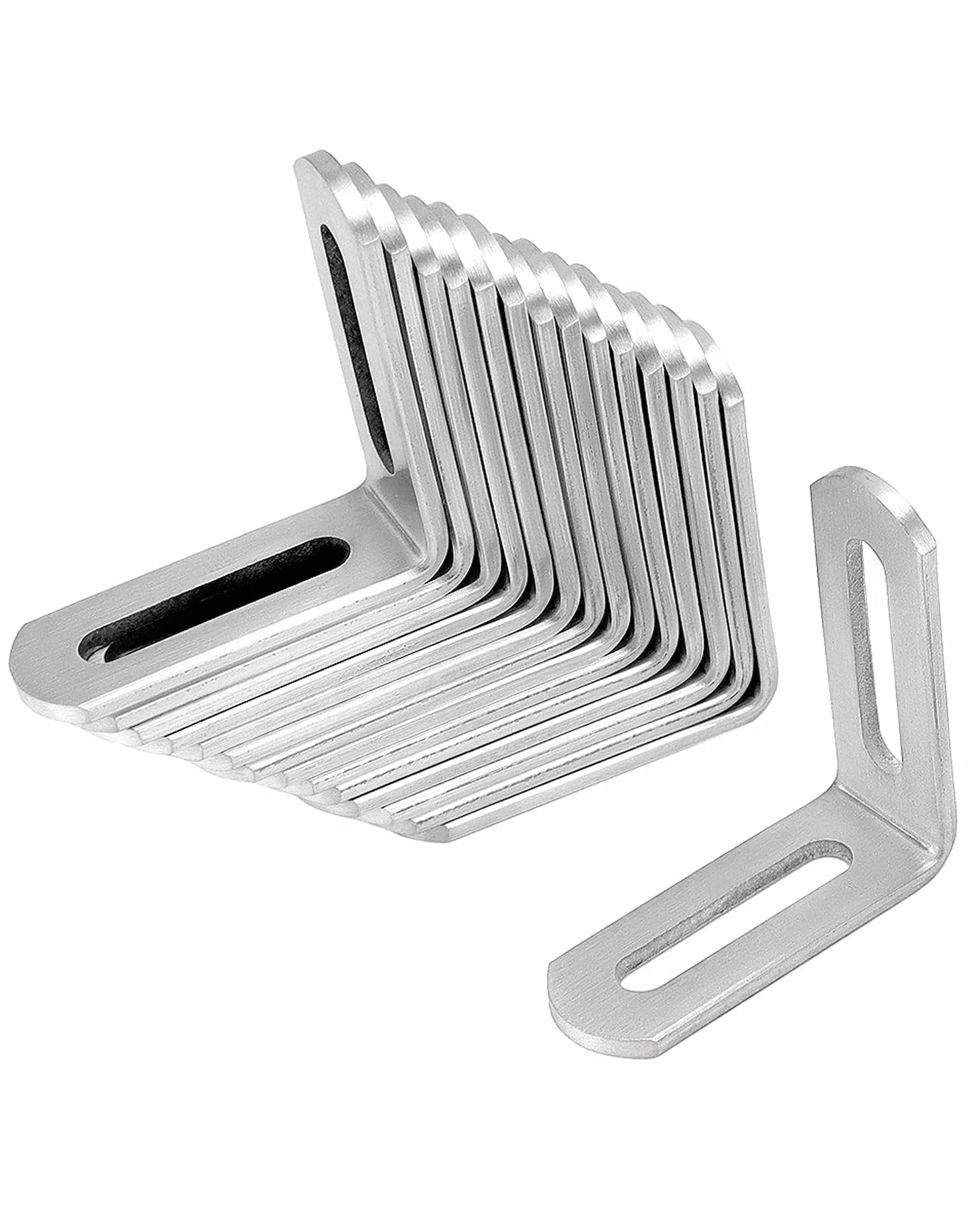 QWORK Kątownik 16 szt 50x50 mm stal nierdzewna 201 grubość 3 mm