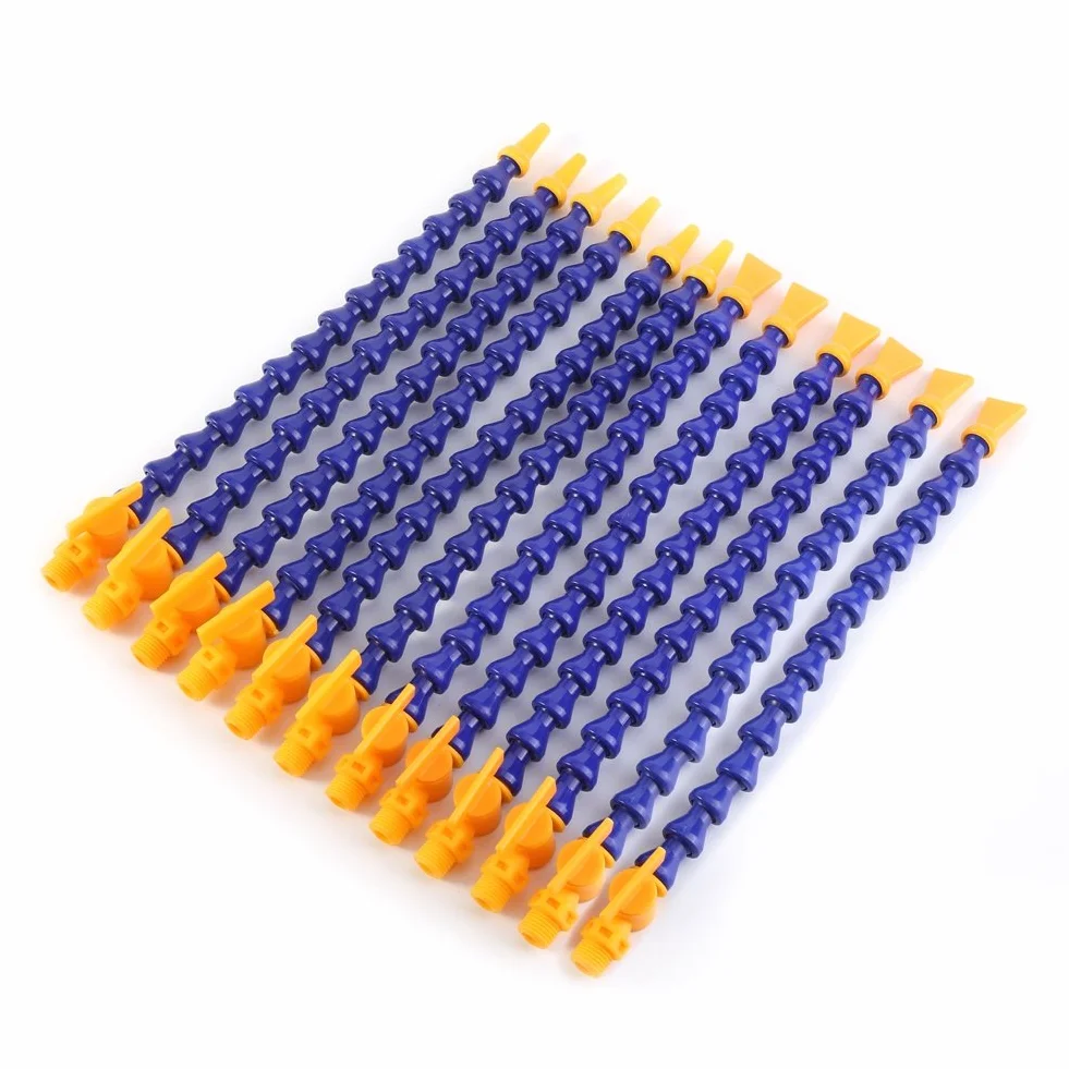 1/4 "PT Tubo flessibile del liquido di raffreddamento dell'olio per acqua, 12 pezzi Rotondo naso piatto Tornio CNC Macchina Ugello tondo flessibile Tubo flessibile del liquido di raffreddamento del tu