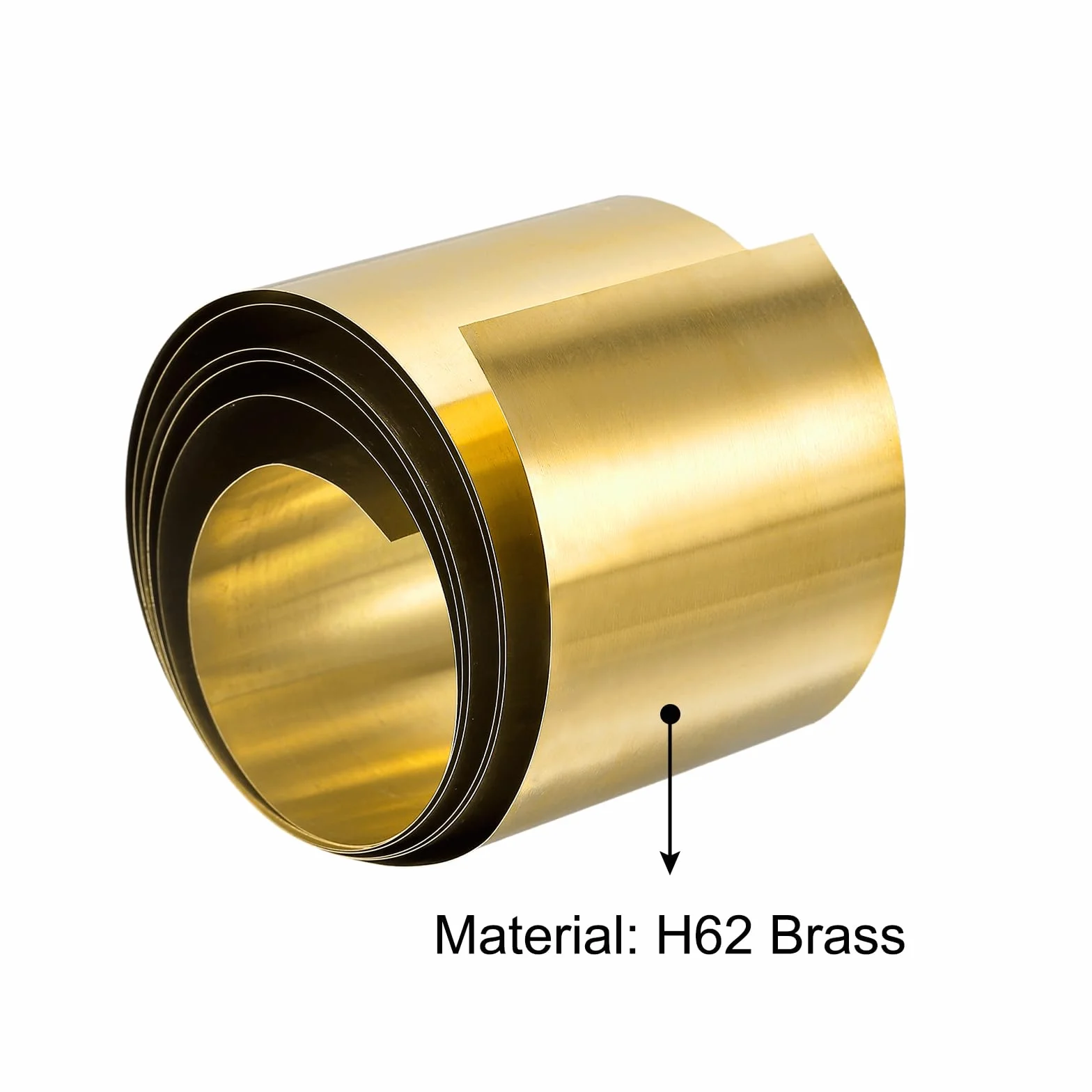 QUARKZMAN Rotolo di Lamiera Ottone, 1pz 40" x 2" x 0,002" H62 Lamina Metallo per Artigianato Riparazioni Elettriche Industria