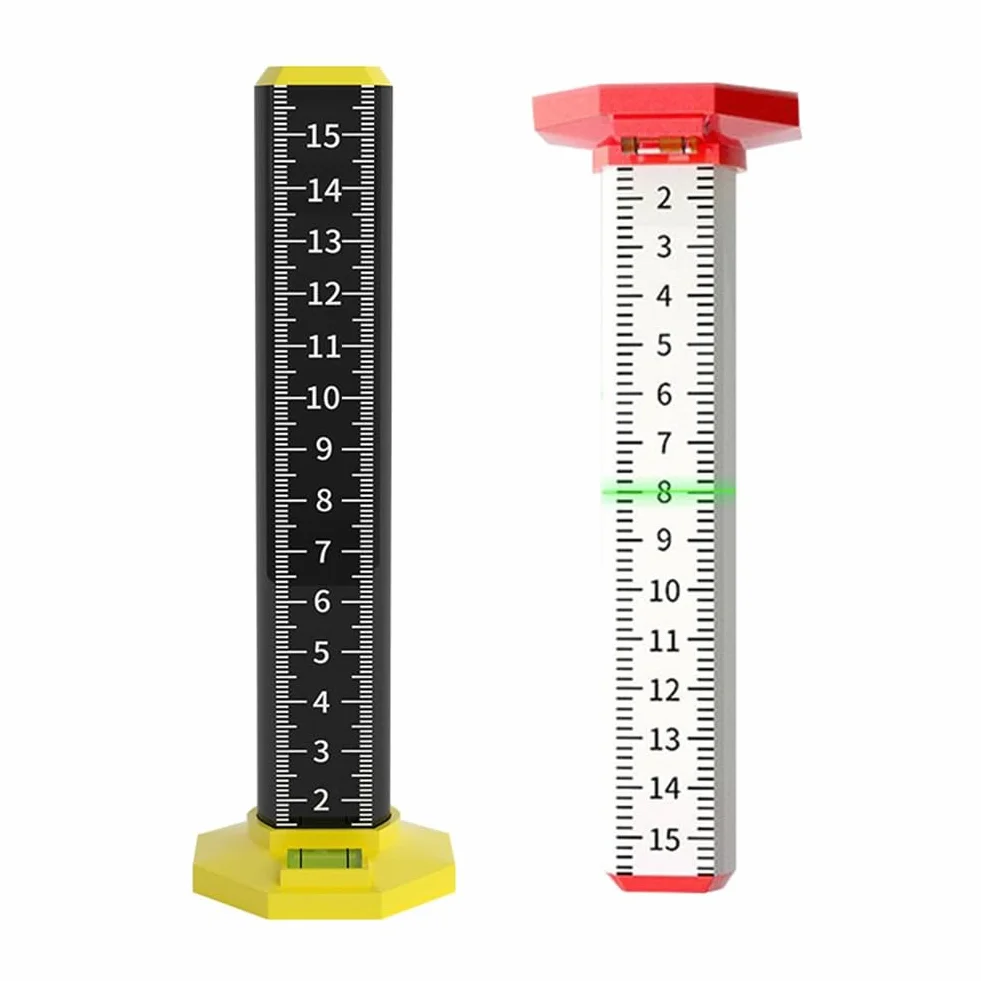 2 righelli di altezza per piastrelle da soffitto e pavimento, righello di misurazione con base magnetica, righello di misurazione per soffitto sospeso