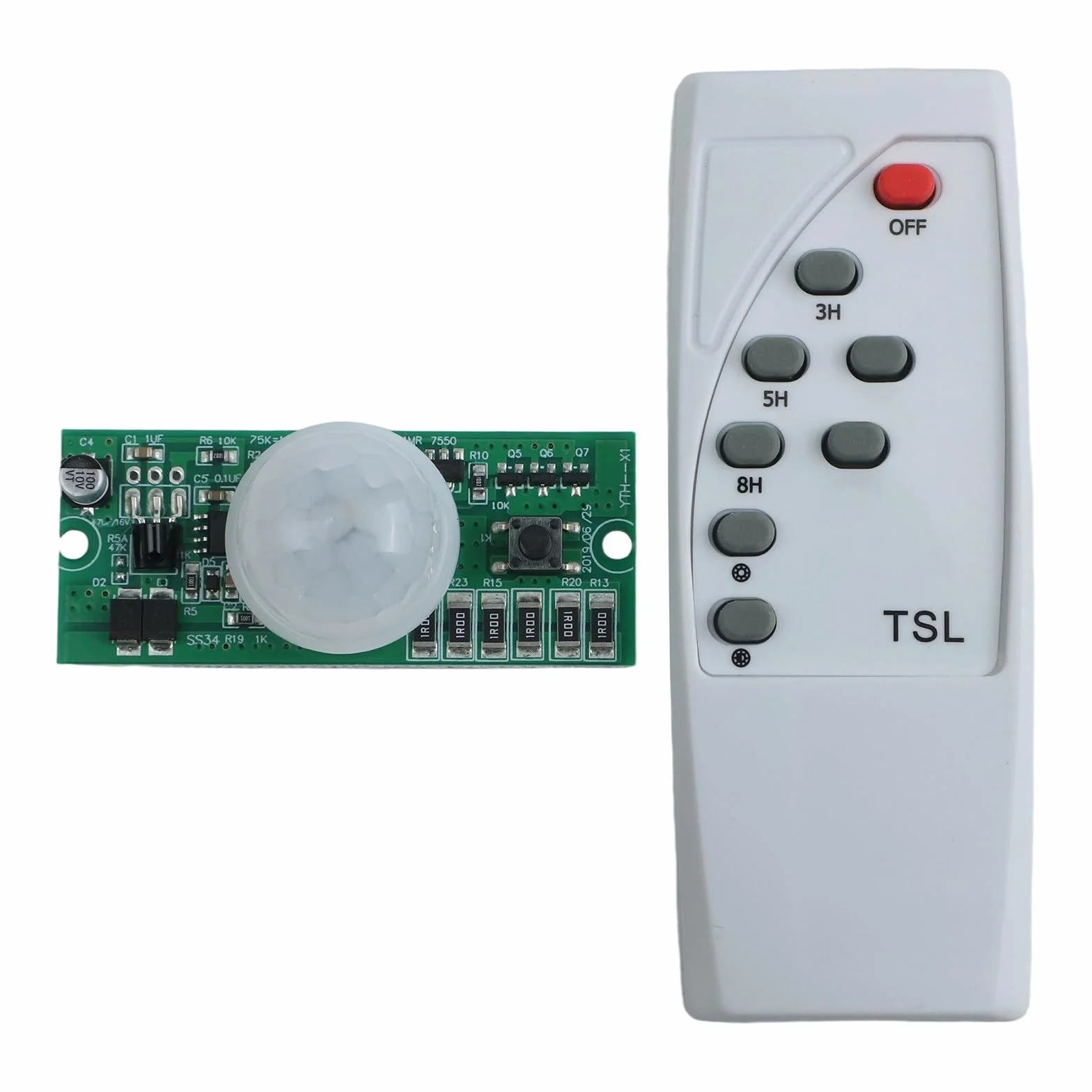 Yuanpgky Circuito solare dell'iluminazione stradale con telecomando per batterie al litio 3.2V/3.7V, Ingresso pannello solare 5V-6V, Potenza di uscita del LED 10W, Materiale in fibra di vetro per