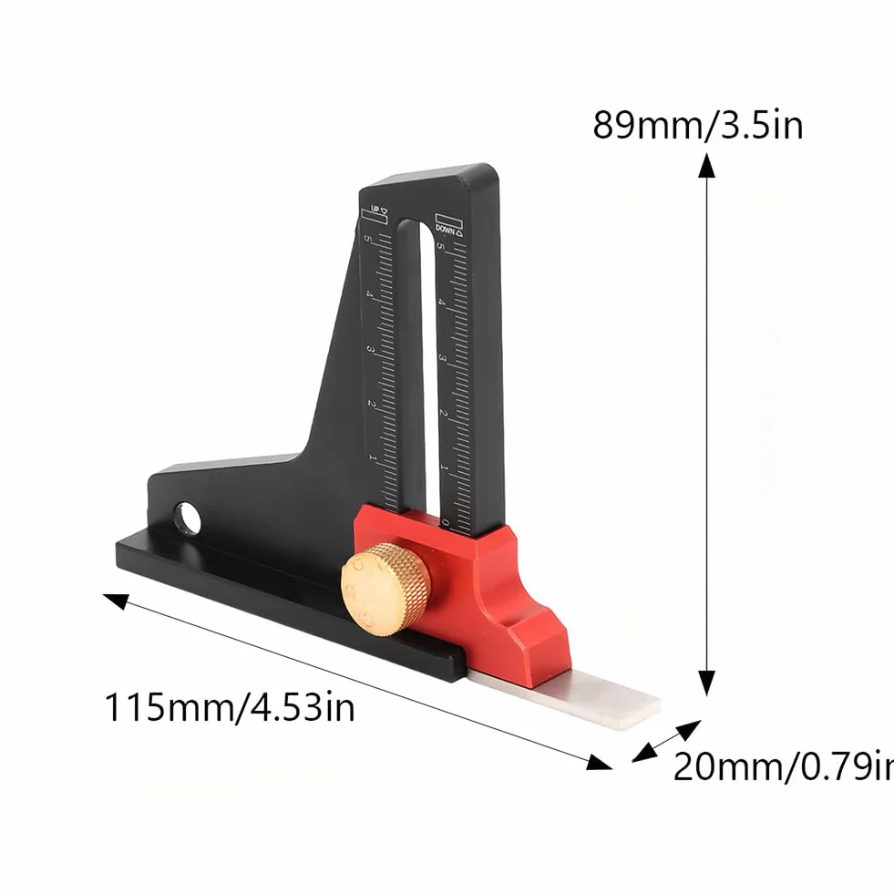Altimetro Digitale Calibro Altezza 0-50 mm Lega di Alluminio per Sega da Tavolo