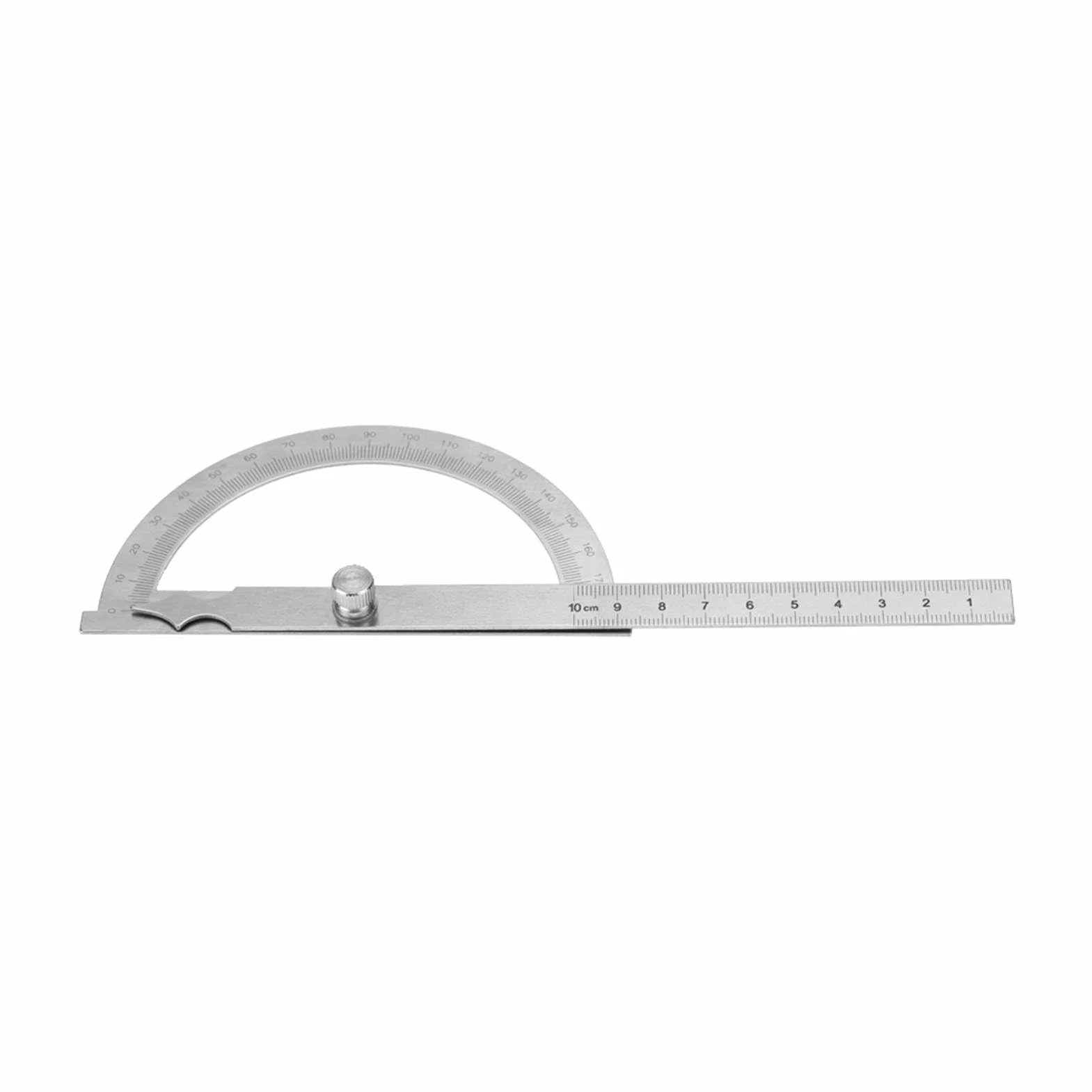 Goniometro acciaio inossidabile 0-180 gradi righello 15cm 120x150mm