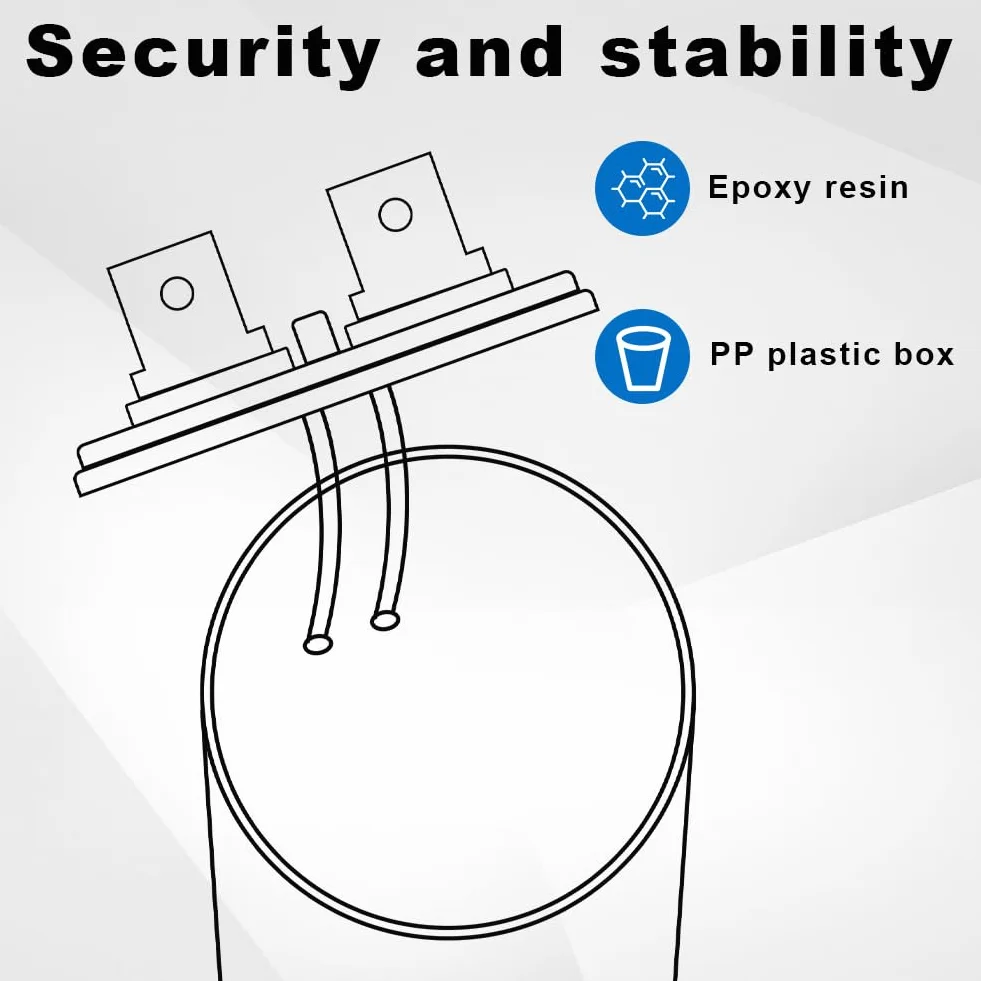 OFFCUP CBB60 Condensatore di Avviamento 20μF 450VAC Motore Elettrico Universale