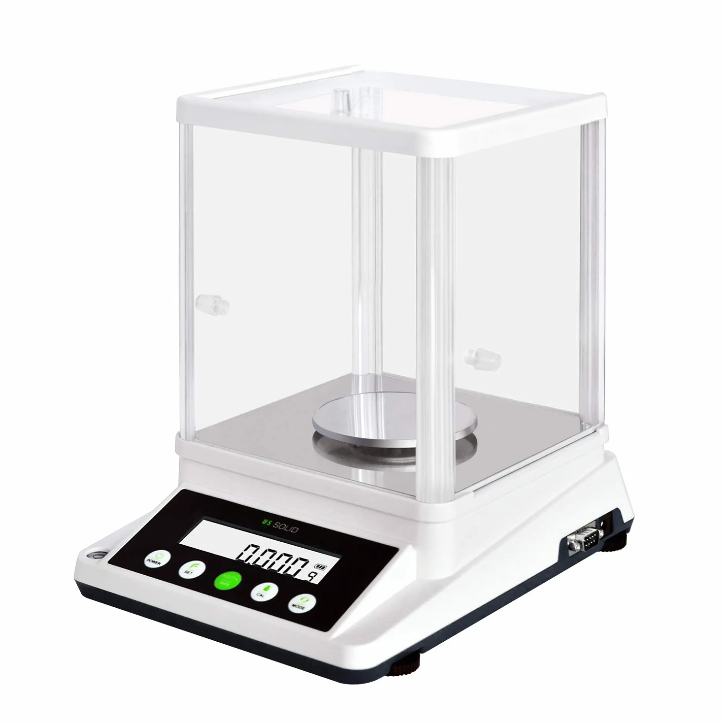 U.S. SOLID Bilancia di precisione da 0,001 g – Bilancia digitale analitica Lab – Bilancia elettronica di precisione con una precisione di 1 mg e 2 schermi LCD – 110 g/0,001 g
