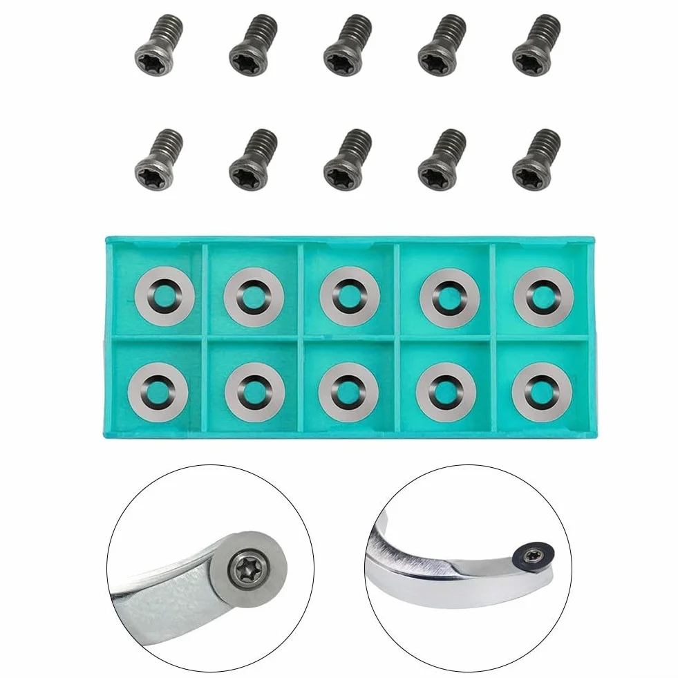 Inserti rotondi in carburo per tornio, diametro 12 mm, compatibili con Ci3 serie 6400, confezione da 10