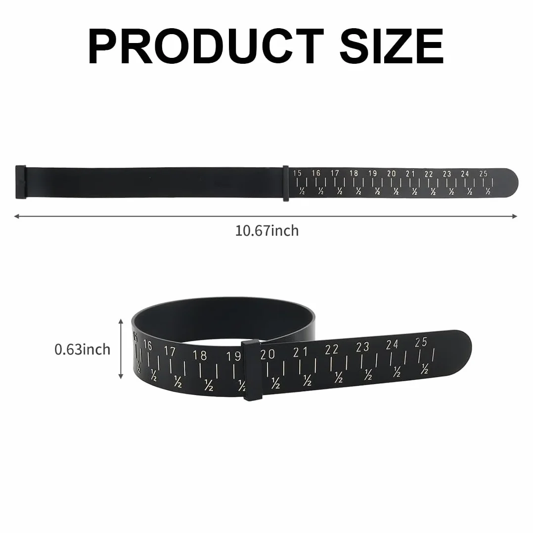 Misuratore Braccialetti 2 Pezzi Cerchio Misurazione Polso Plastica 15-25 cm