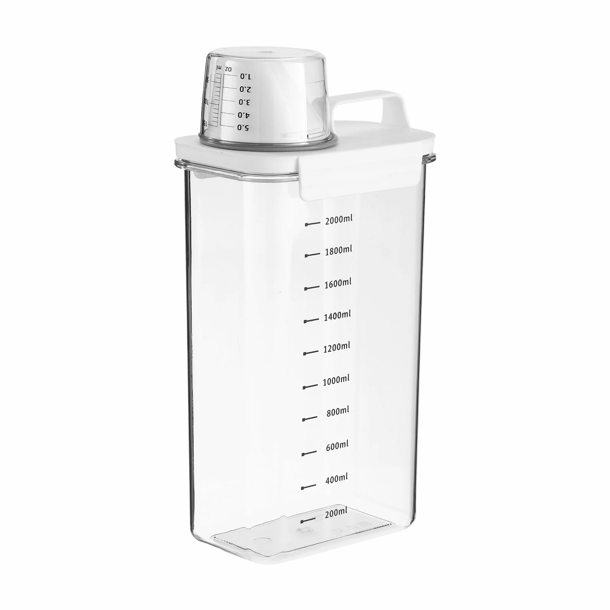 HAOYULUO Dispenser Detersivo Lavatrice,Dosatore Detersivo Lavatrice con Misurino, Contenitore per Detersivo in Polvere, Riutilizzabile, Può Essere Utilizzato per Conservare gli Alimenti (2300ML)