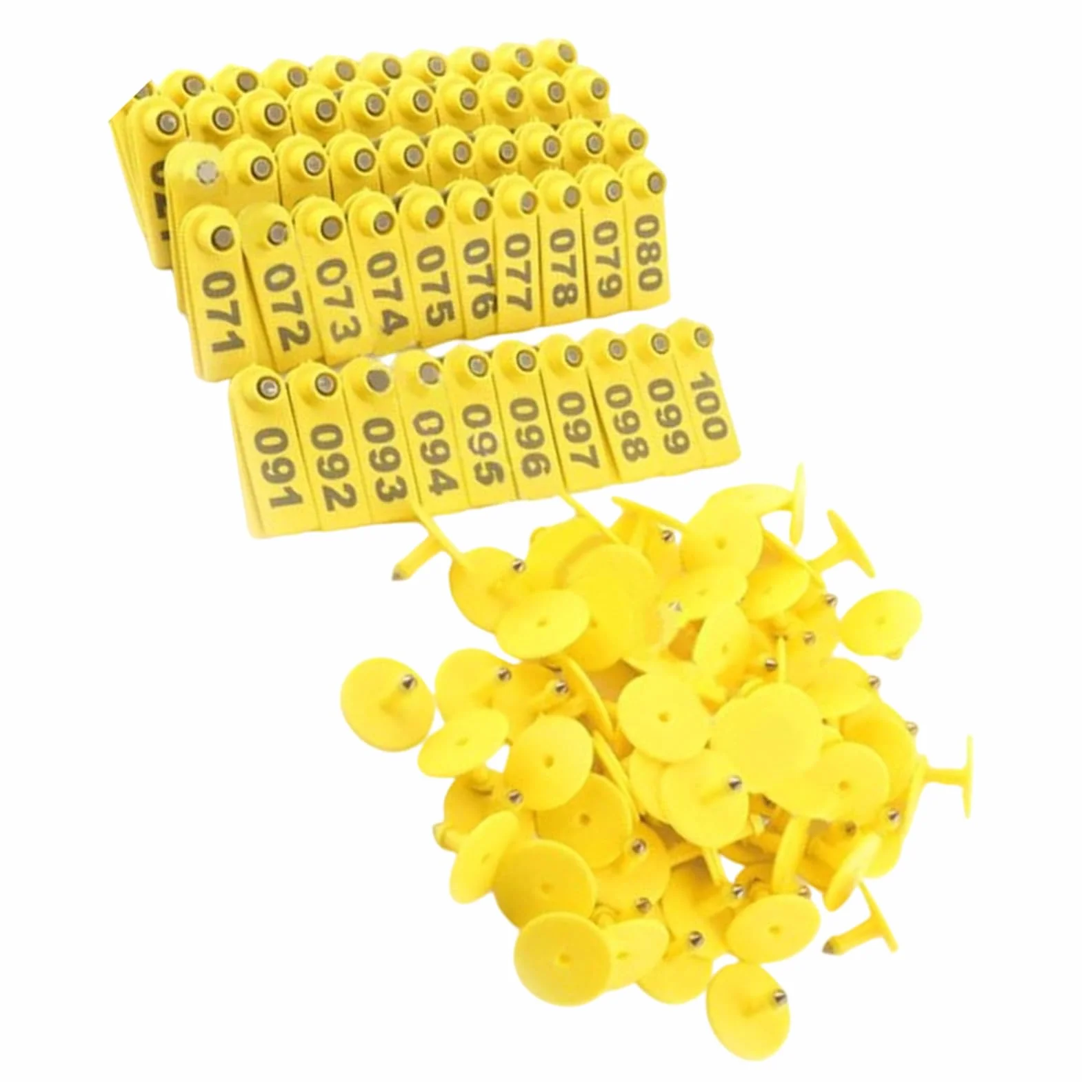 Etichette Auricolari Per Bovini - 100 Pezzi 001-100 Forniture Per Giardinaggio - Marcatori Per Orecchie Di Capre - per Pascolo Fattoria Pecore Cani Cervi Conigli Maiali Giardino Esterno
