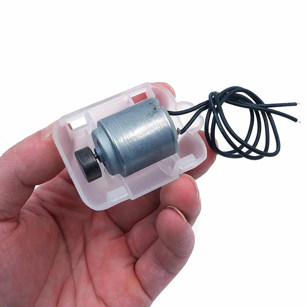 DollaTek 2PCS 260 Mini Micro Motore 12V 6000rpm con Custodia in Plastica Mini Vibrazione Micro Motore Per Massaggio Pad FAI DA TE