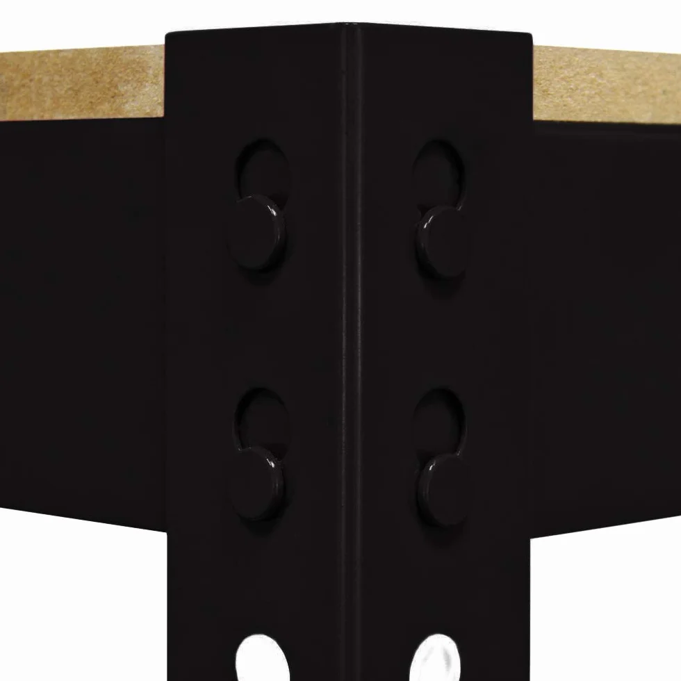 Monster Racking - Tavolo da Lavoro Nero Q-Rax Senza Bulloni in Acciaio e MDF 90x120x60cm per Garage, Officina e Magazzino
