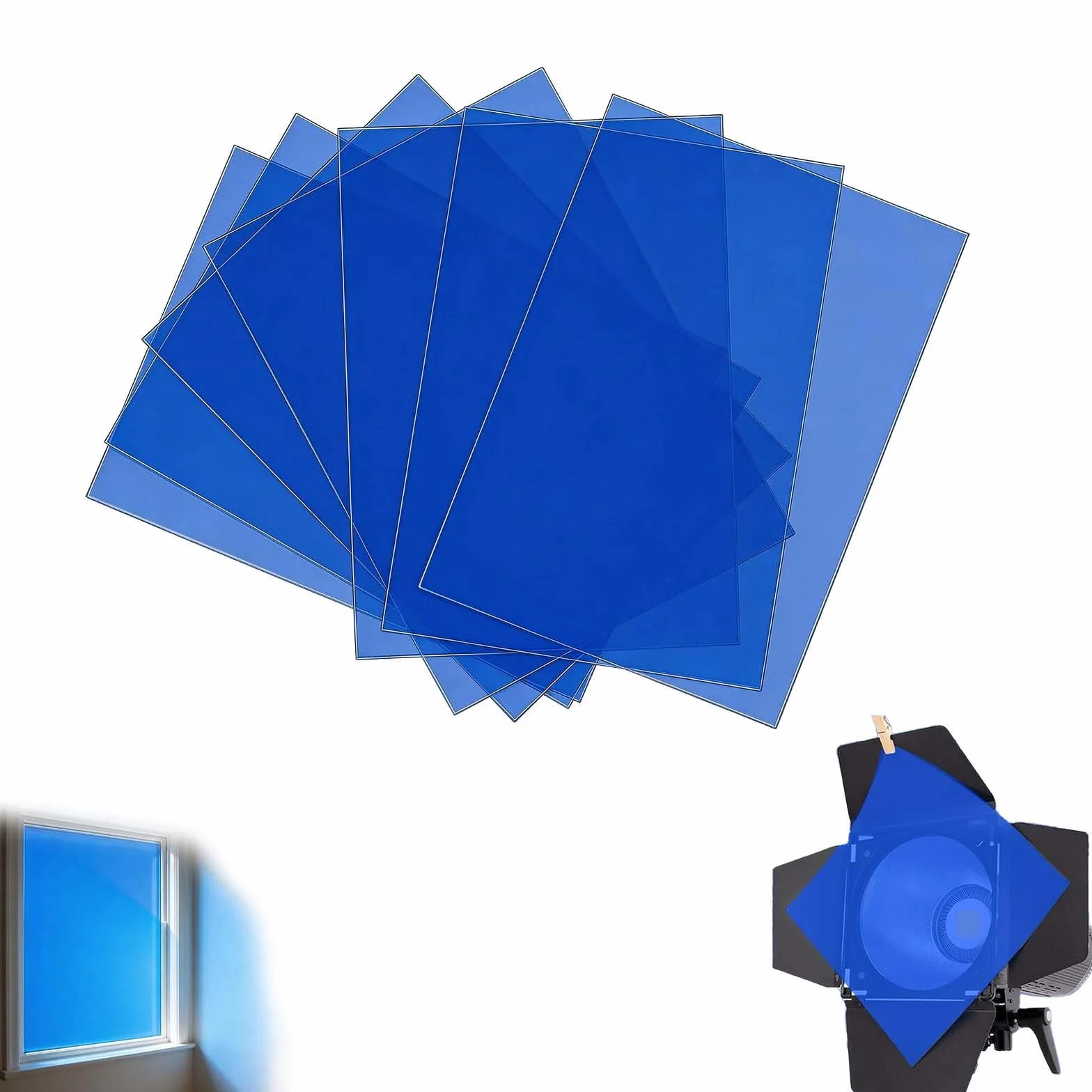 Pellicola blu filtrante 10 pezzi pellicola per lampade 30x30 cm pellicola resistente al calore 0.3 mm per fotografia decorazioni fai da te protezione occhi luci LED