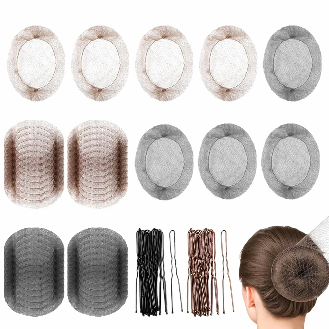 Retine Per Capelli Chignon Set 40 Retine Invisibili 80 Forcine Per Capelli Elasticizzati