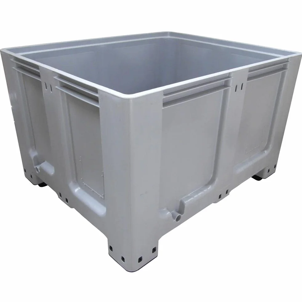 Cassa pallet in plastica (HDPE) 4 piedi, Mis. 1200 L x 1000 P x 760 H mm, portata 450 Kg, volume 610 Lt
