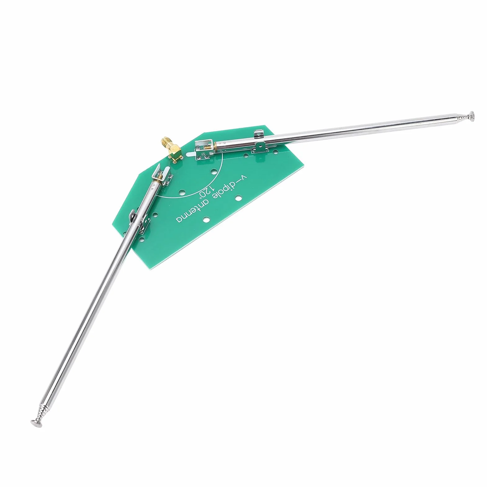 Antenna Dipolo Telescopica V Lunghezza 97 Cm Frequenza Regolabile 78M-415 MHz Interfaccia SMA Femmina Contatti in Lega D'argento per Applicazioni Aeronautiche
