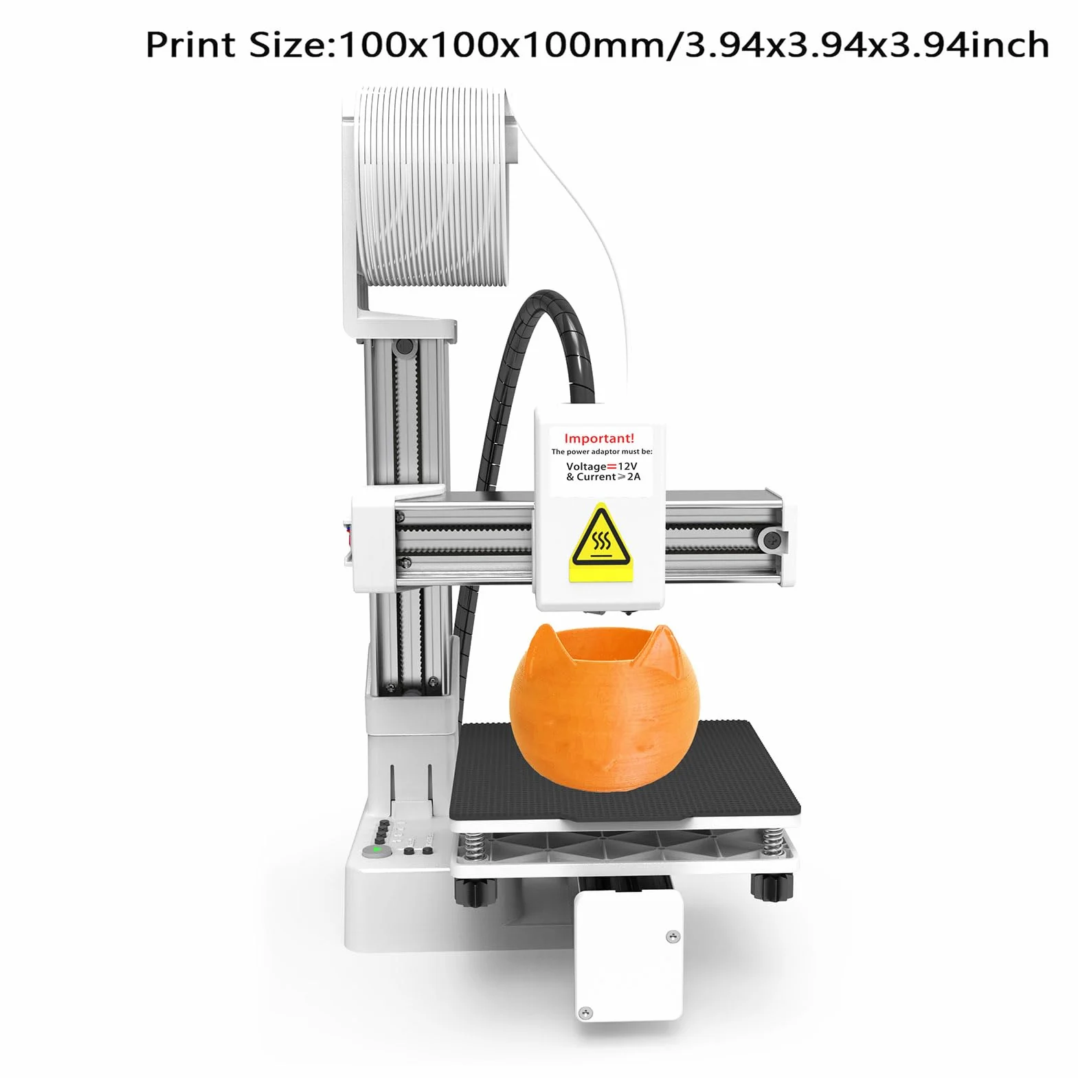 Mini Stampante 3D, Stampanti 3D per Principianti, Dimensioni di Stampa 4x4x4, Supporto TPU PLA da 1,75 Mm, Piccola Macchina da Stampa 3D con Piattaforma (Spina europea)