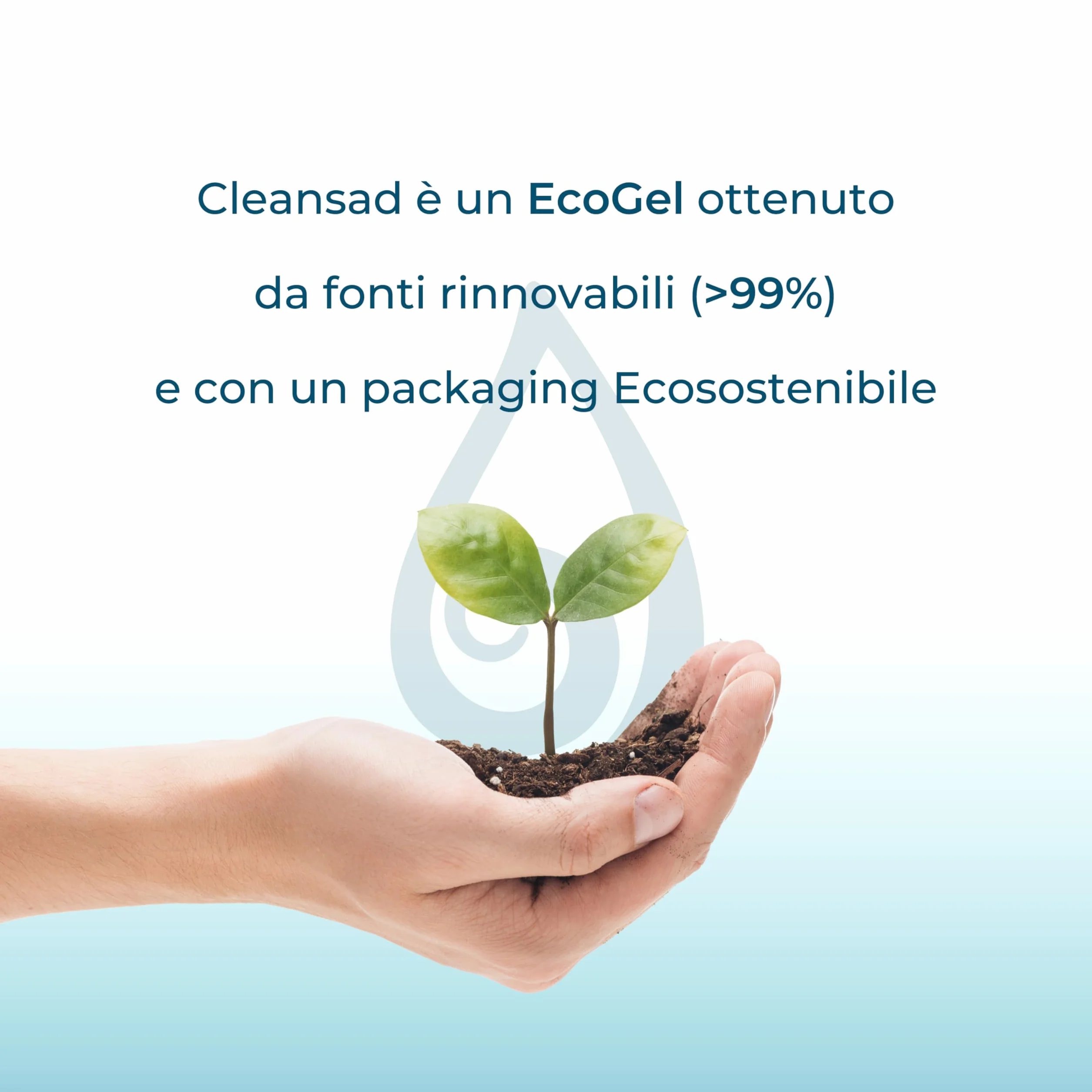 EcoGel detergente igienizzante mani con alcool etilico al 71% Made in Italy 80 ml