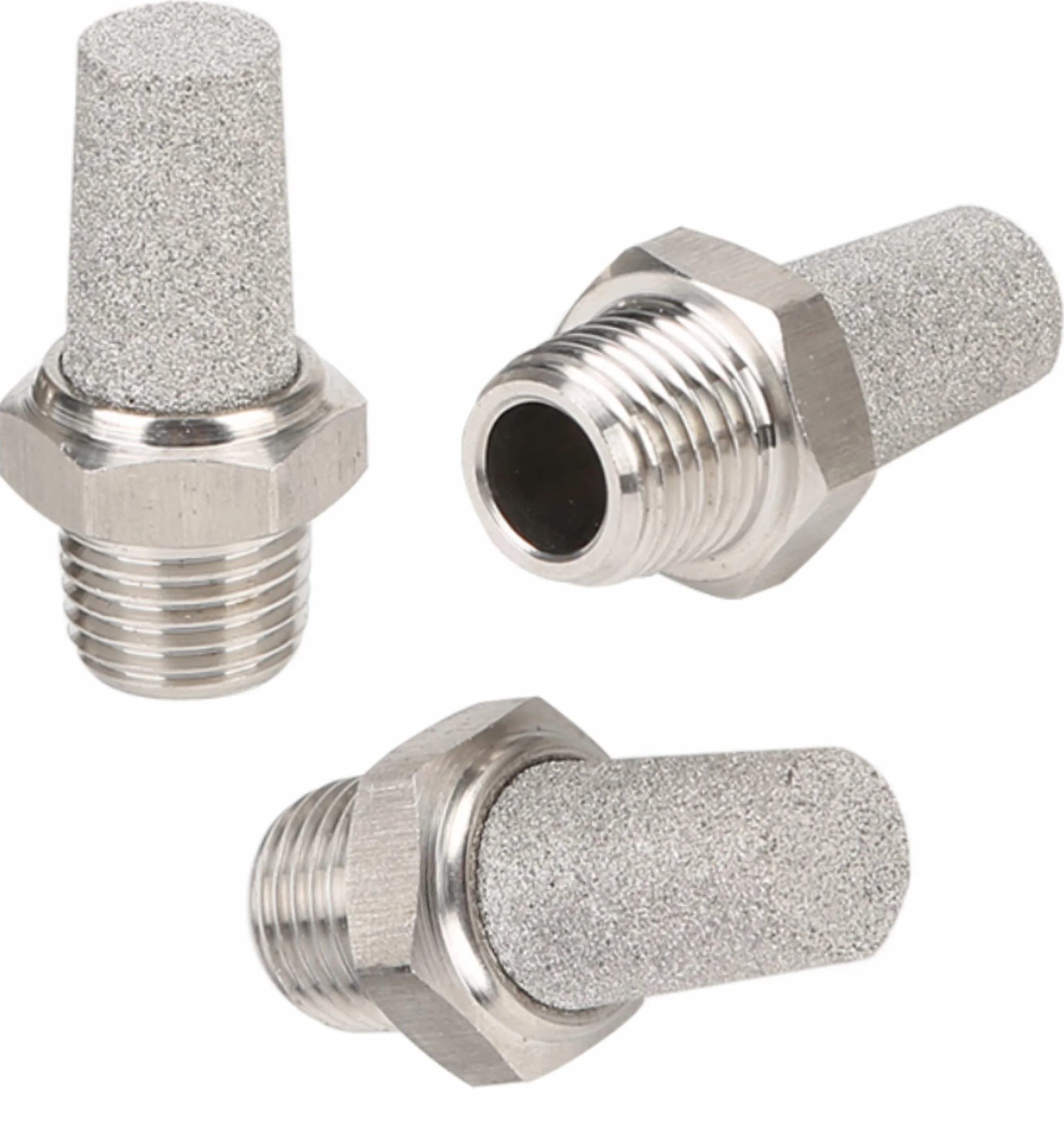 Silenziatore pneumatico VA in acciaio inox 1/8" 1/4" 3/8" 1/2" V2A