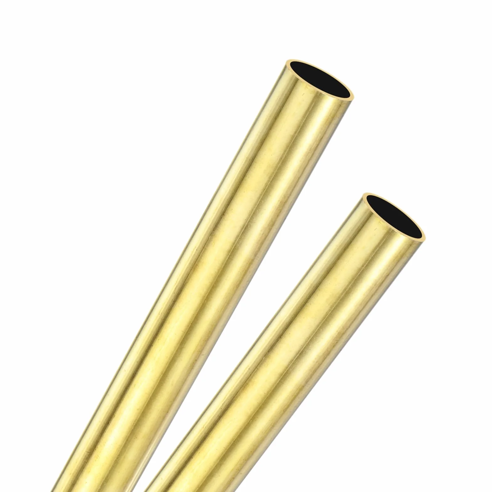 M METERXITY 2-Pack 300mm Tubo Rotondo in Ottone H62 15mm Diametro Esterno 1mm Spessore Parete Senza Saldatura