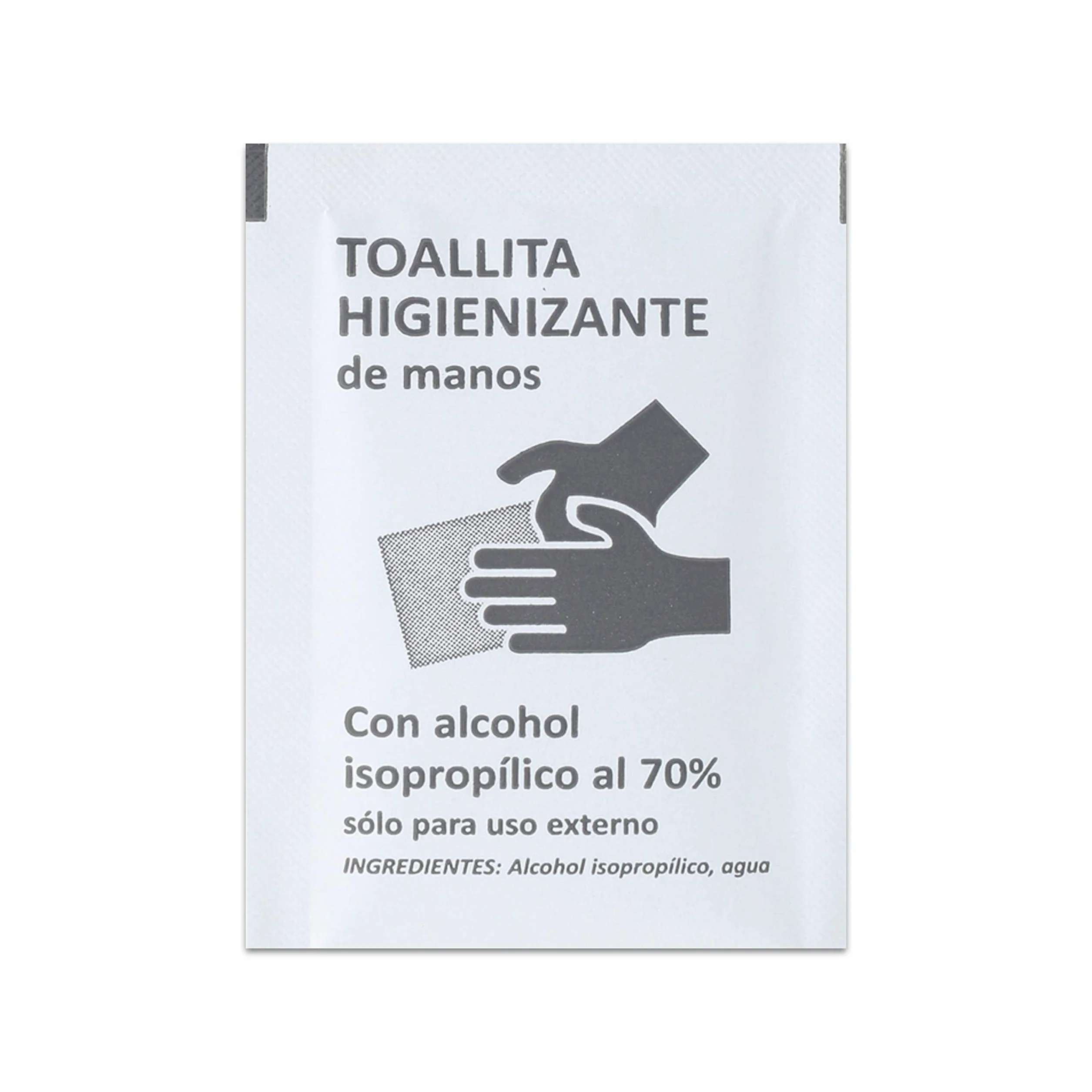 Asciugamano igienizzante con alcool isopropilico per le mani