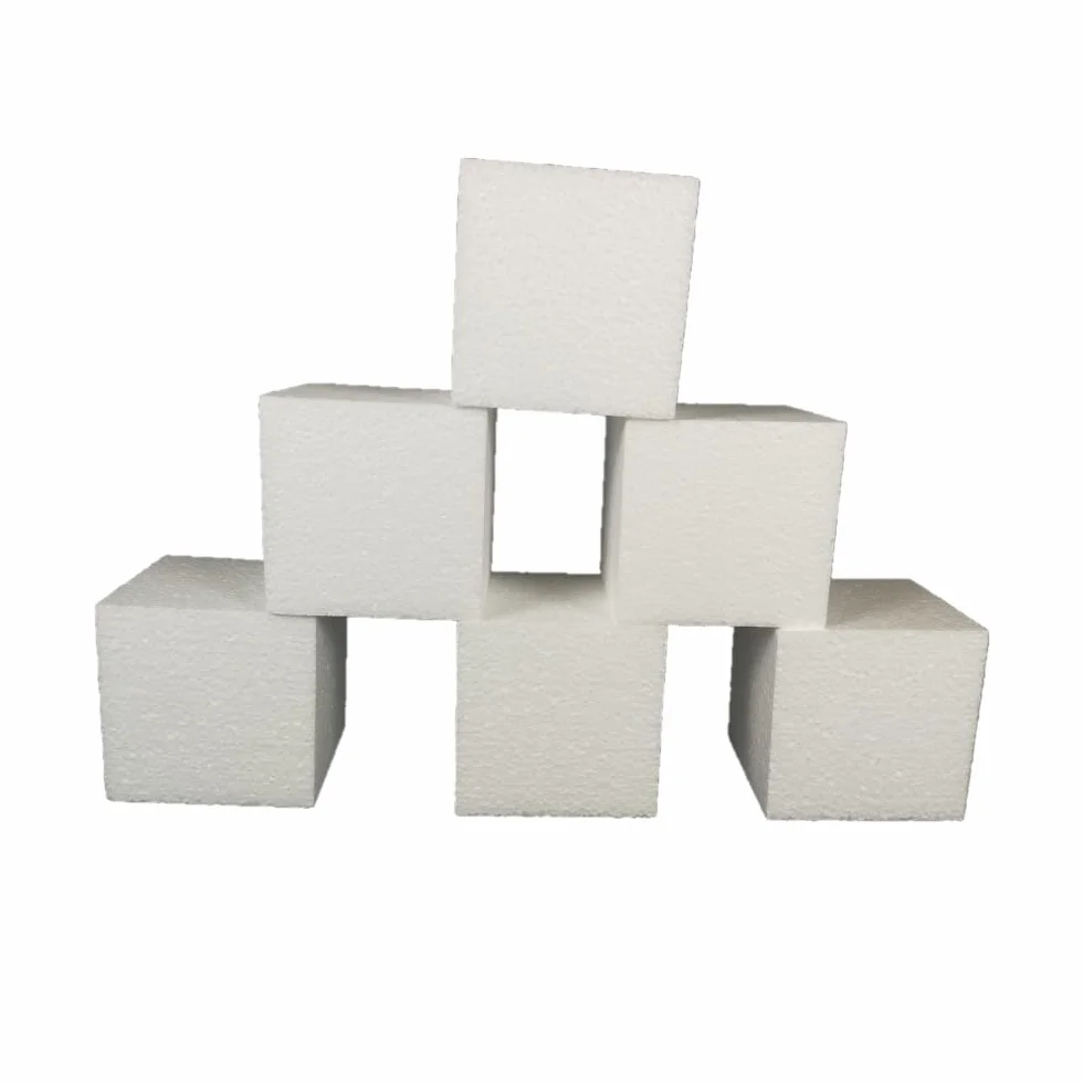 Blocchi in schiuma per artigianato - mattoni quadrati 10 x 10 x 10 cm x 10 cm in polistirene espanso per arti e mestieri, colore bianco naturale (10 x 10 x 10 cm)
