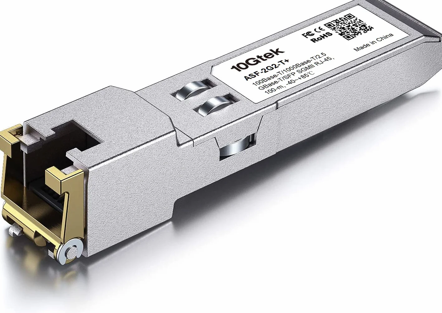 10Gtek SFP Transceiver 100Base-T/1000Base-T/2.5GBase-T SGMII RJ-45 Industrial Grade Compatible with Ubiquiti UniFi
