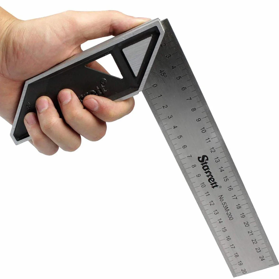 Starrett K53M-200-S Squadra da falegname in Acciaio inossidabile