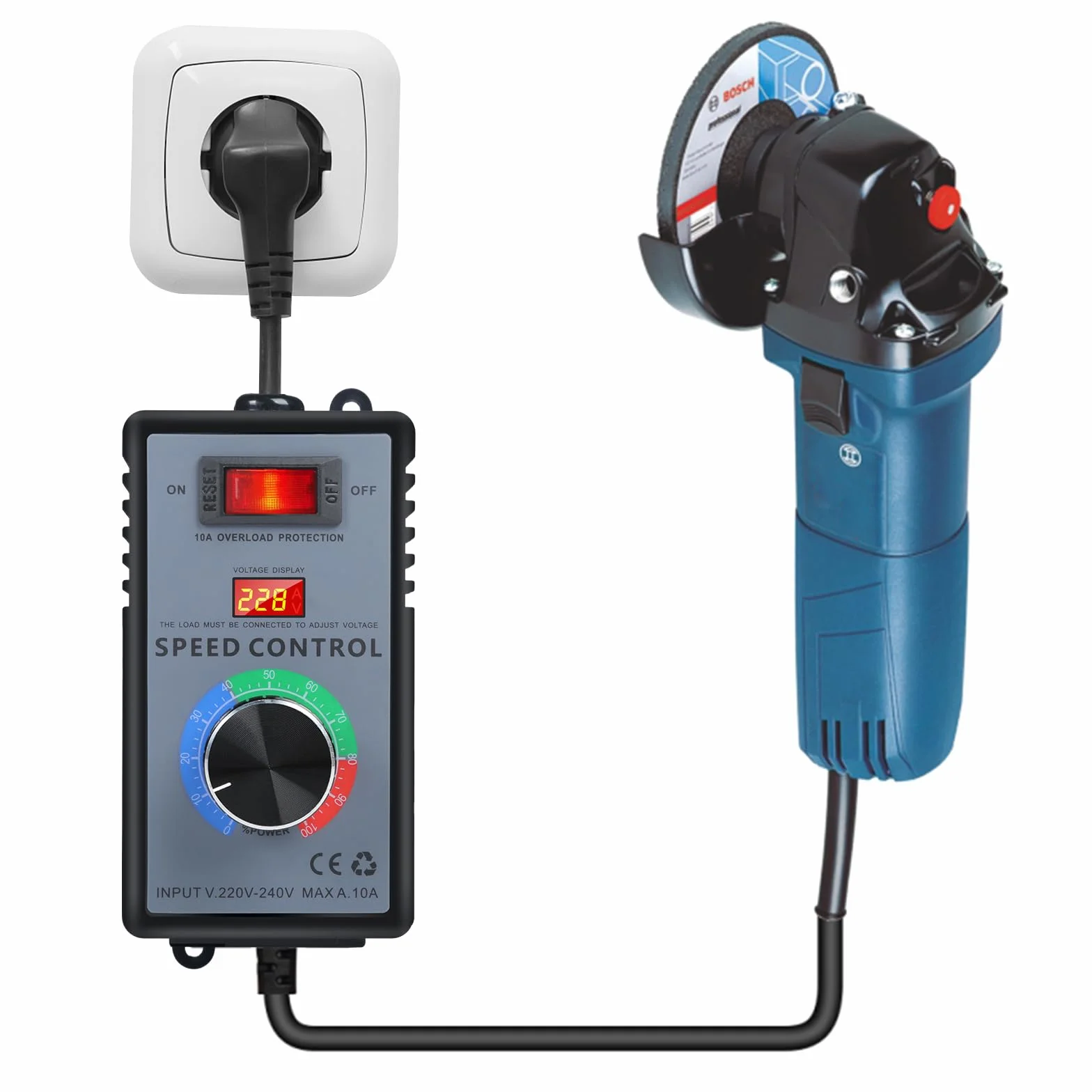 Regolatore di velocità 220V regolatore velocita motori 220V utilizzo per smerigliatrice angolare/soffiatore trapano a mano/seghe circolari regolatore di tensione potenza di 4kw.