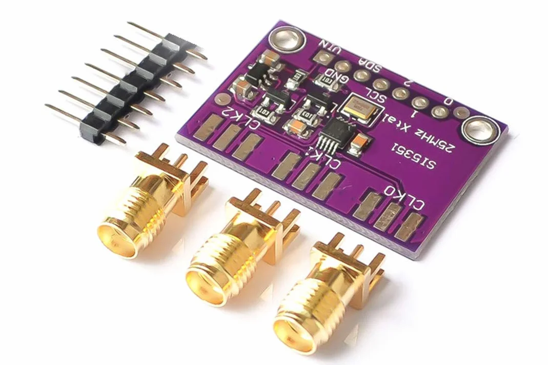 CJMCU-5351 Si5351A Si5351 I2C 25MHZ Controller Clock Generator Breakout Board da 8KHz a 160MHz 3-5VDC per Arduino