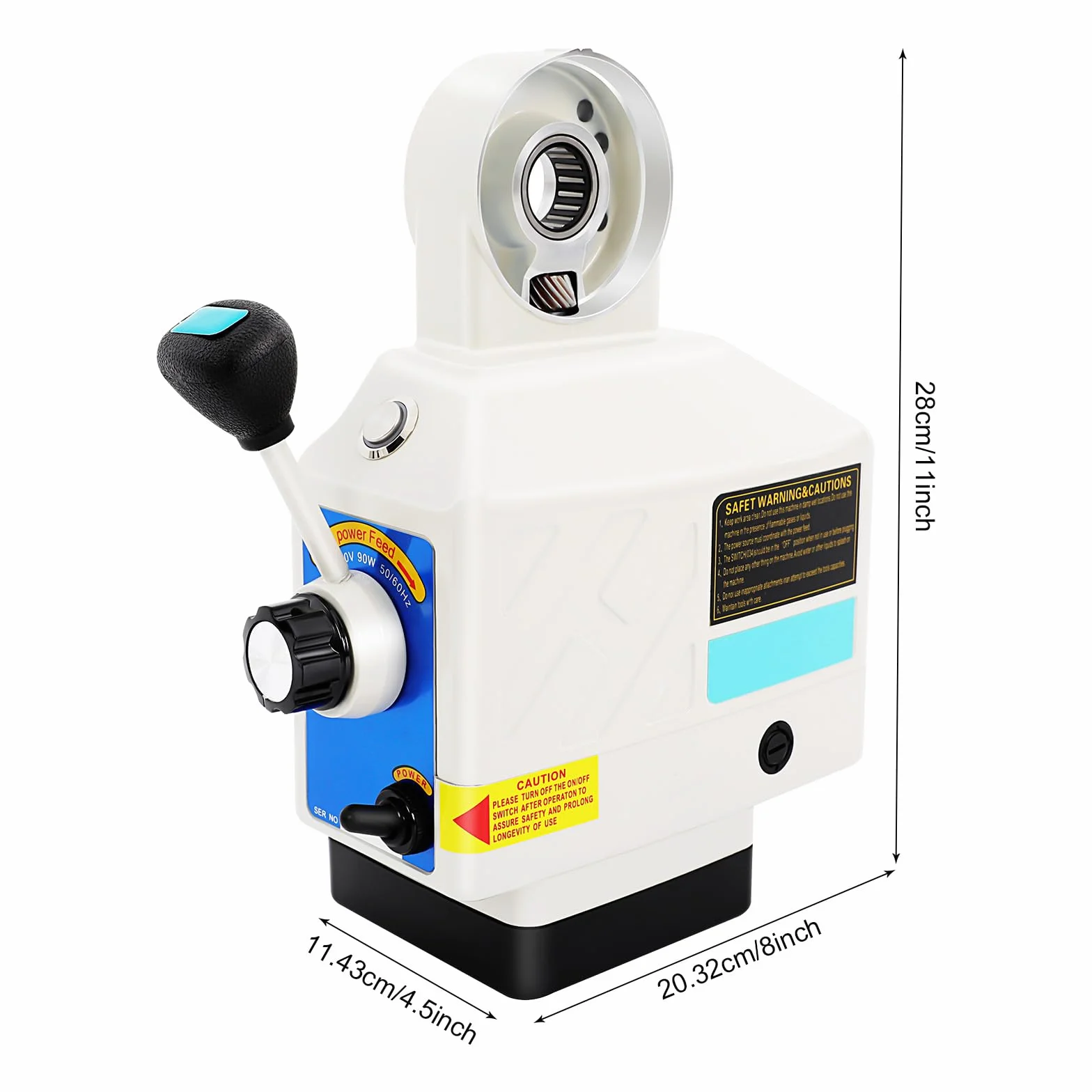Alimentazione motorizzata 95W 200 giri/min do fresatrice Tavolo di fresatura