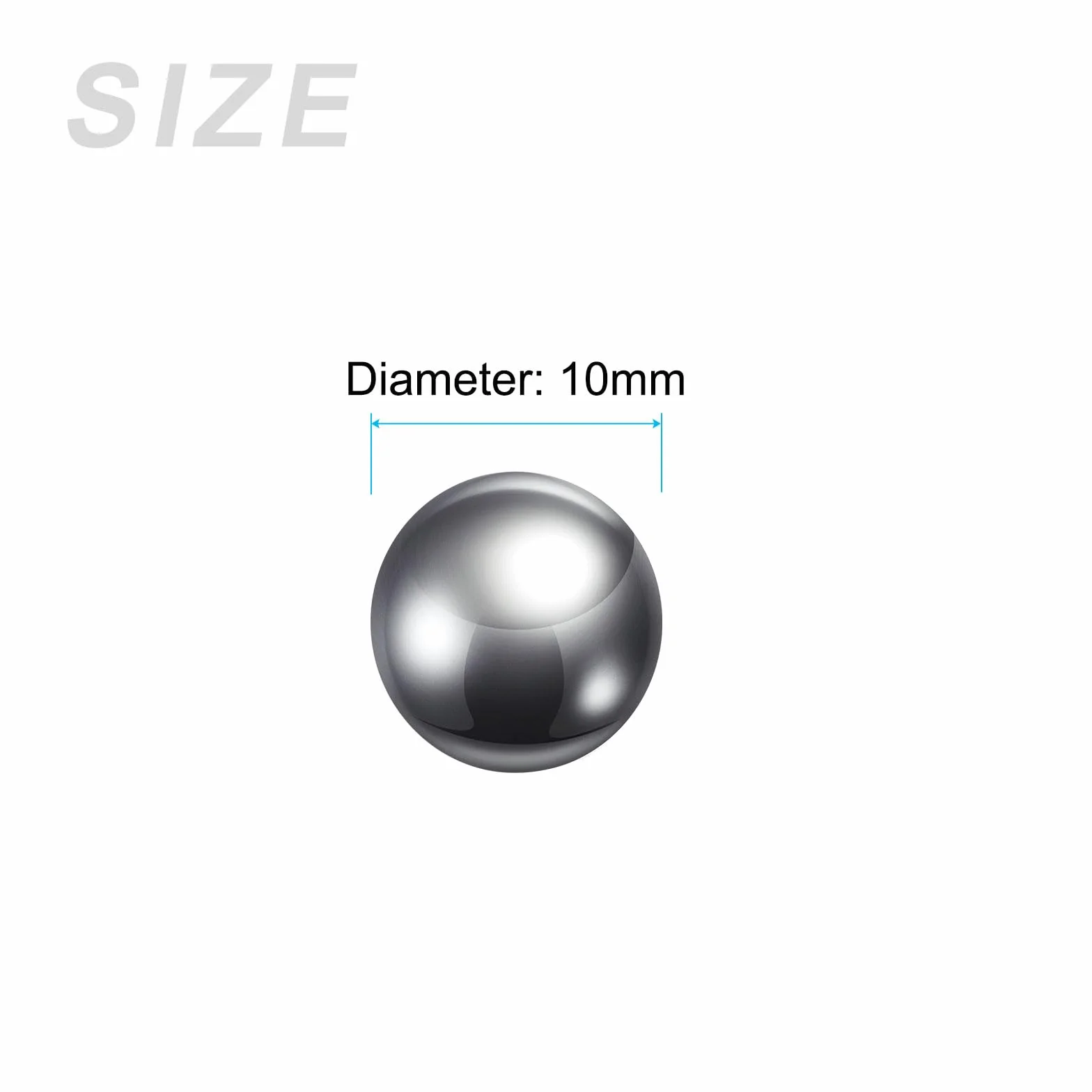 METALLIXITY Precision Balls G10 10mm 20pcs Sfere Cuscinetto Acciaio Cromato