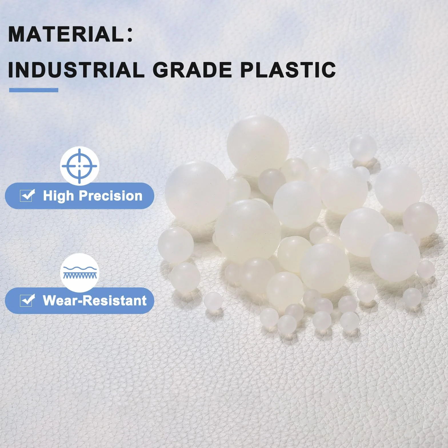 Sfere Di Cuscinetto In Plastica PP 11mm Sfere Solide Di Precisione Bianco 100pcs
