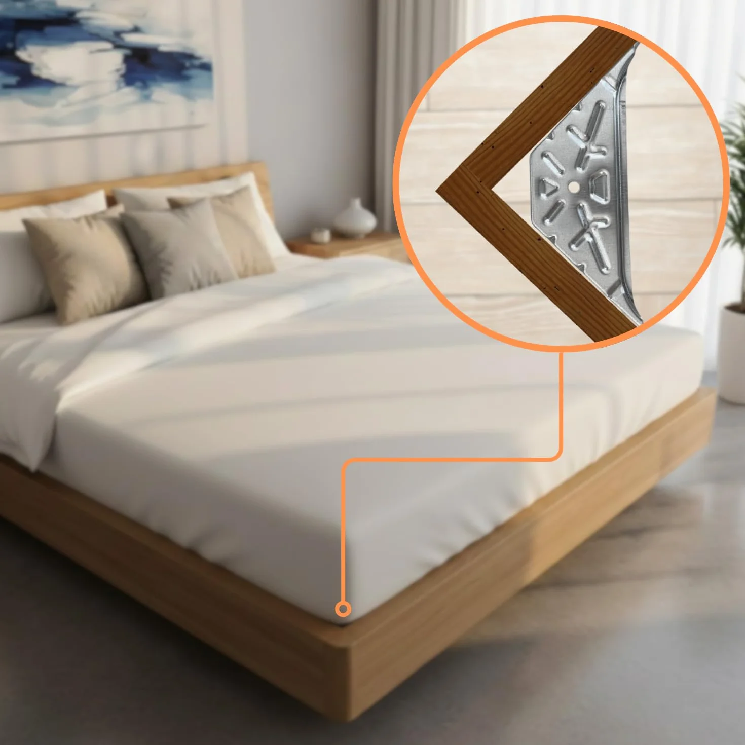EVOTRADE Staffe Angolari Letto Acciaio Confezione 4 Pezzi Tipo B