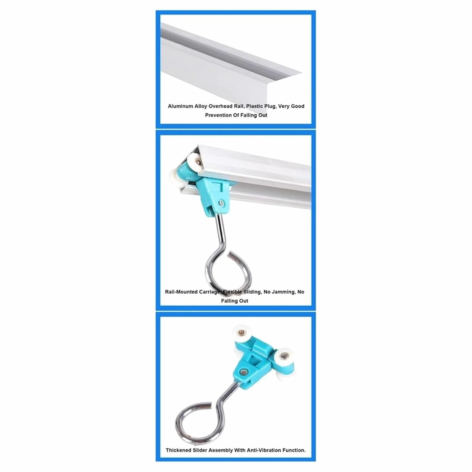 Asta portaflebo portatile con asta portaflebo con puleggia for pareti a soffitto Asta portaflebo sospesa regolabile in altezza for ospedale(1m)