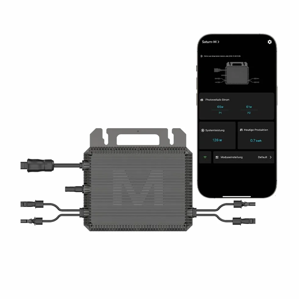 Marstek Saturn Microinverter 800 W – 230 V CA, 2 MPPT, Ingresso CC 16–60 V, Inverter solare per impianto fotovoltaico da balcone, IP67, Controllo tramite app, Plug & Play, per moduli fotovoltaici