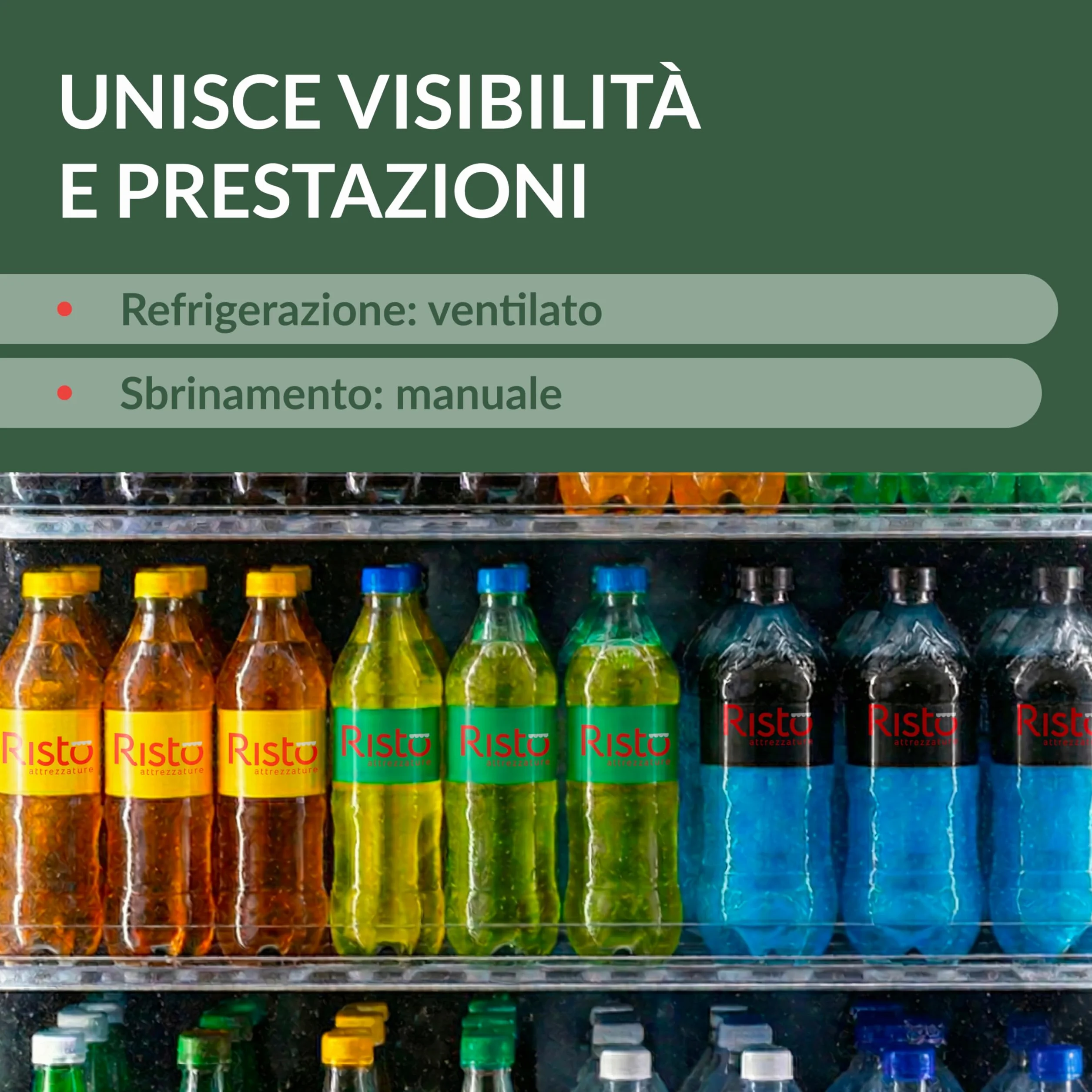Ristoattrezzature - Frigorifero per Bevande - 1 Anta in Vetro - Vetrina Frigo Verticale per Bibite 65x65x179,5 cm - Illuminazione Led e Serratura - 0 +10 °C - Bianca - 450 Litri