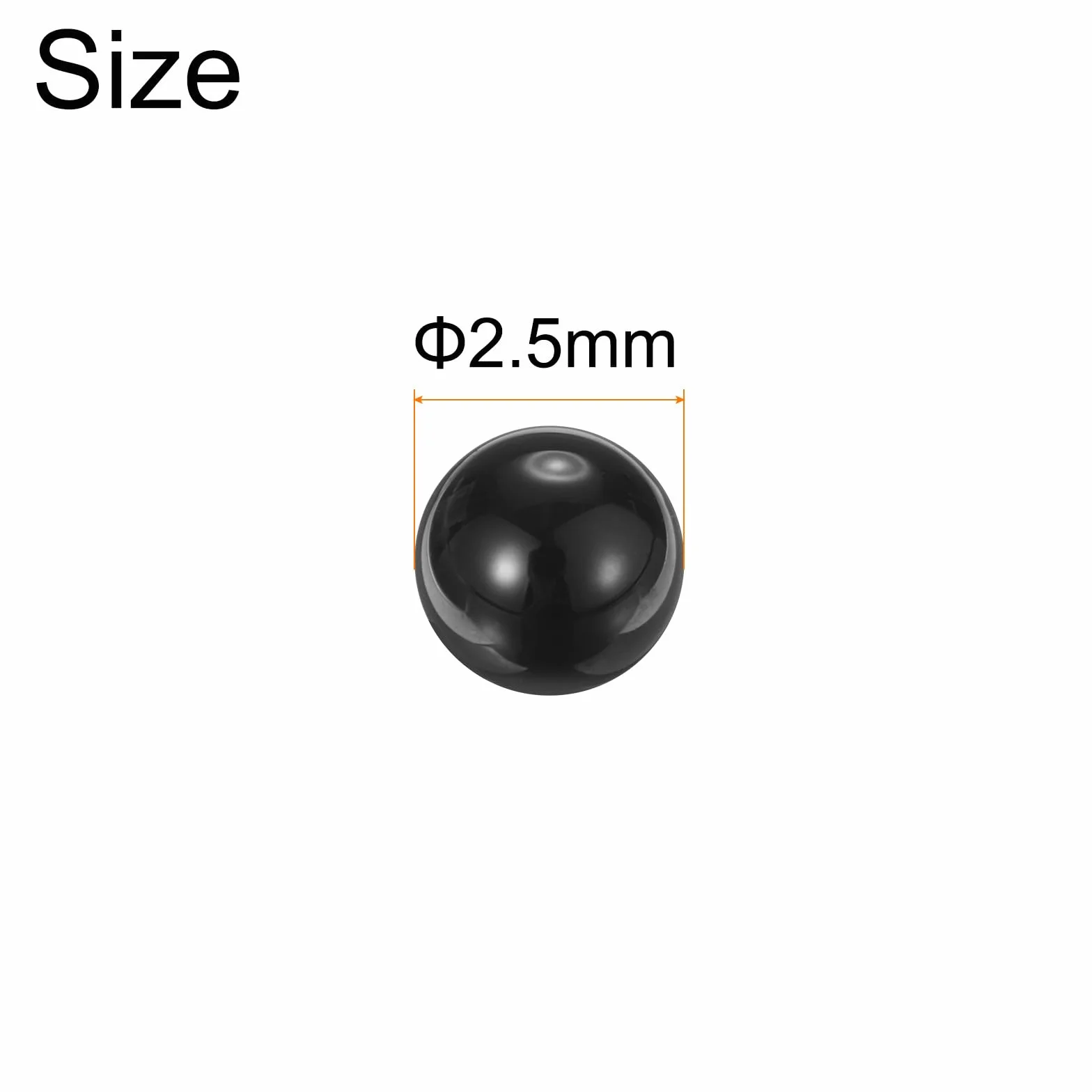 QUARKZMAN Sfere in Ceramica per Cuscinetti 2.5mm Si3N4 G5 Precisione