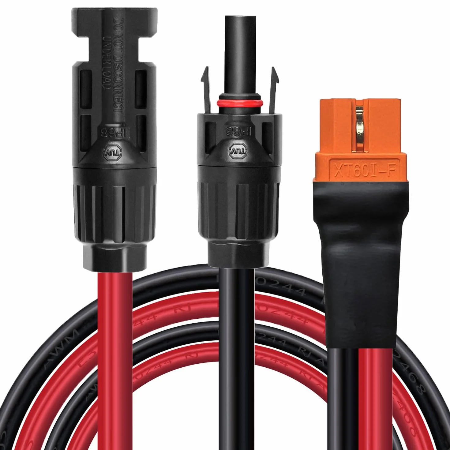 Cavo Solare XT60i 10AWG 6mm² Compatibile con Pannelli Solari Portatili e Power Station Portatili (0.6M)