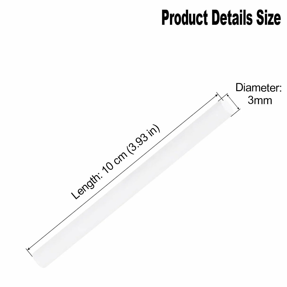 Barre di Isolamento in Ceramica di Zirconia, Specchio, Resistenti all'Usura e Alte Temperature, Lunghezza 10cm, Diametro 3mm