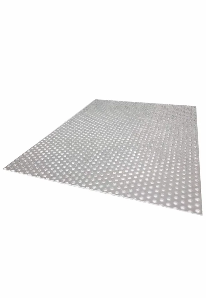 Lamiera forata in acciaio inox, 1,5 mm, Rv5-8, lunghezza 1 m, 1.4301 VA (60 x 1000 mm)