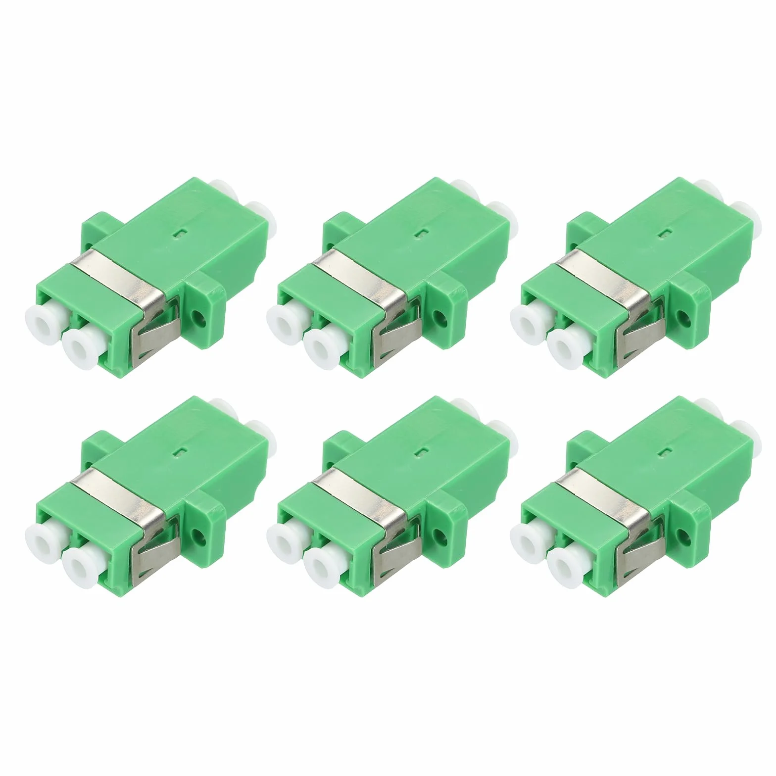 QUARKZMAN Ferrule per Fibre Ottica Lc a Lc/Apc, Adattatore Duplex a Fibre Singola, Lc-Lc/Apc, per Connettore di Rete Internet, 6 Pezzi