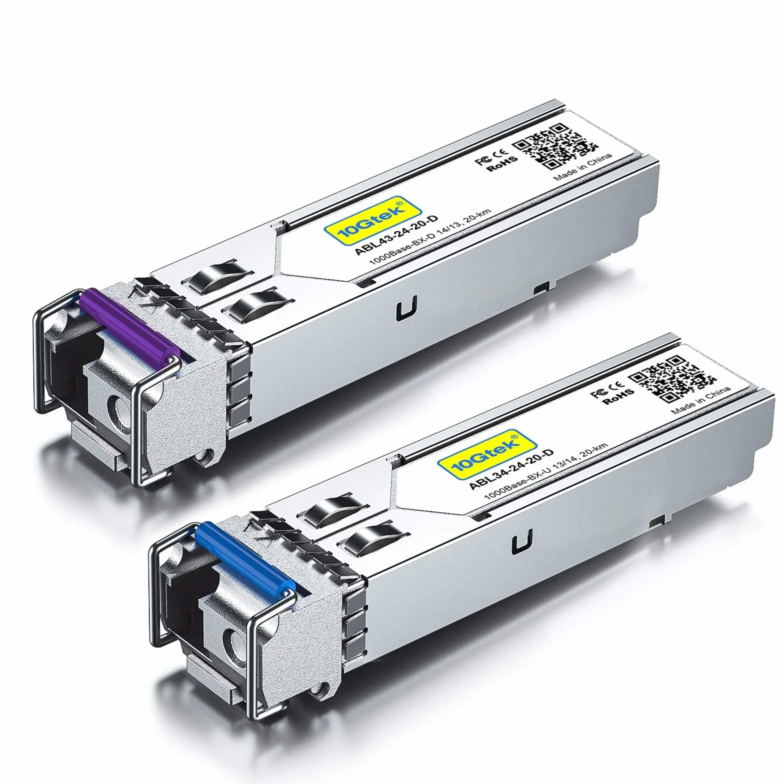 10Gtek 1.25G SFP Bidi Transceiver 1000Base-BIDI 1490nm/1310nm SMF 20km for Cisco GLC-BX-D Ubiquiti UniFi UF-SM-1G-S