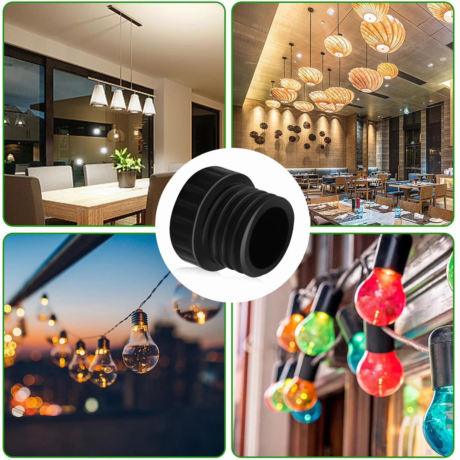 6 coperture per portalampada – Tappi di sicurezza per prese inutilizzate, proteggono le luci delle stringhe